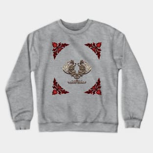 Decorative dragon with floral elements Crewneck Sweatshirt